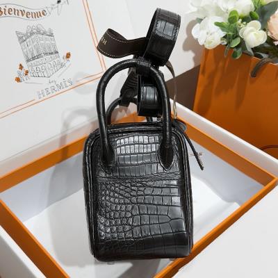 wholesale quality hermes lindy mini 19 matte alligator noir phd  